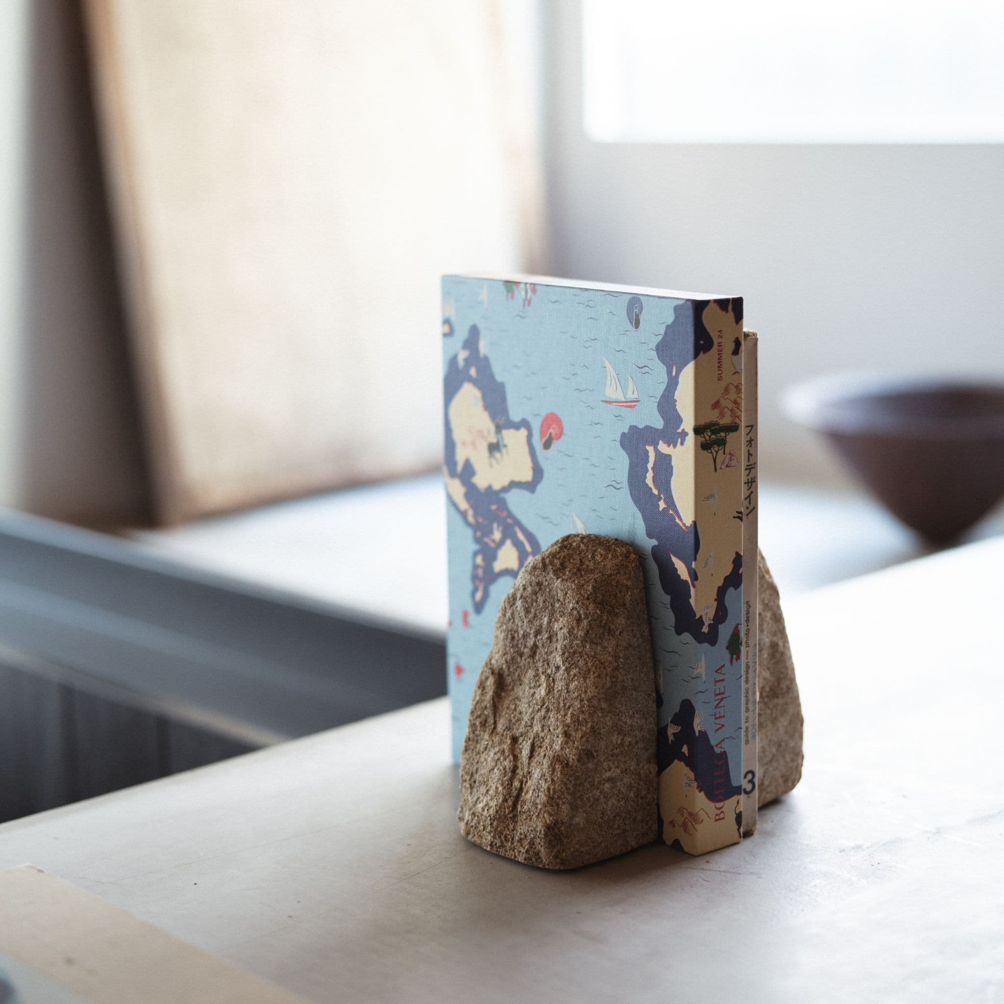 Japanese Aji Stone Book End Large - Image 3