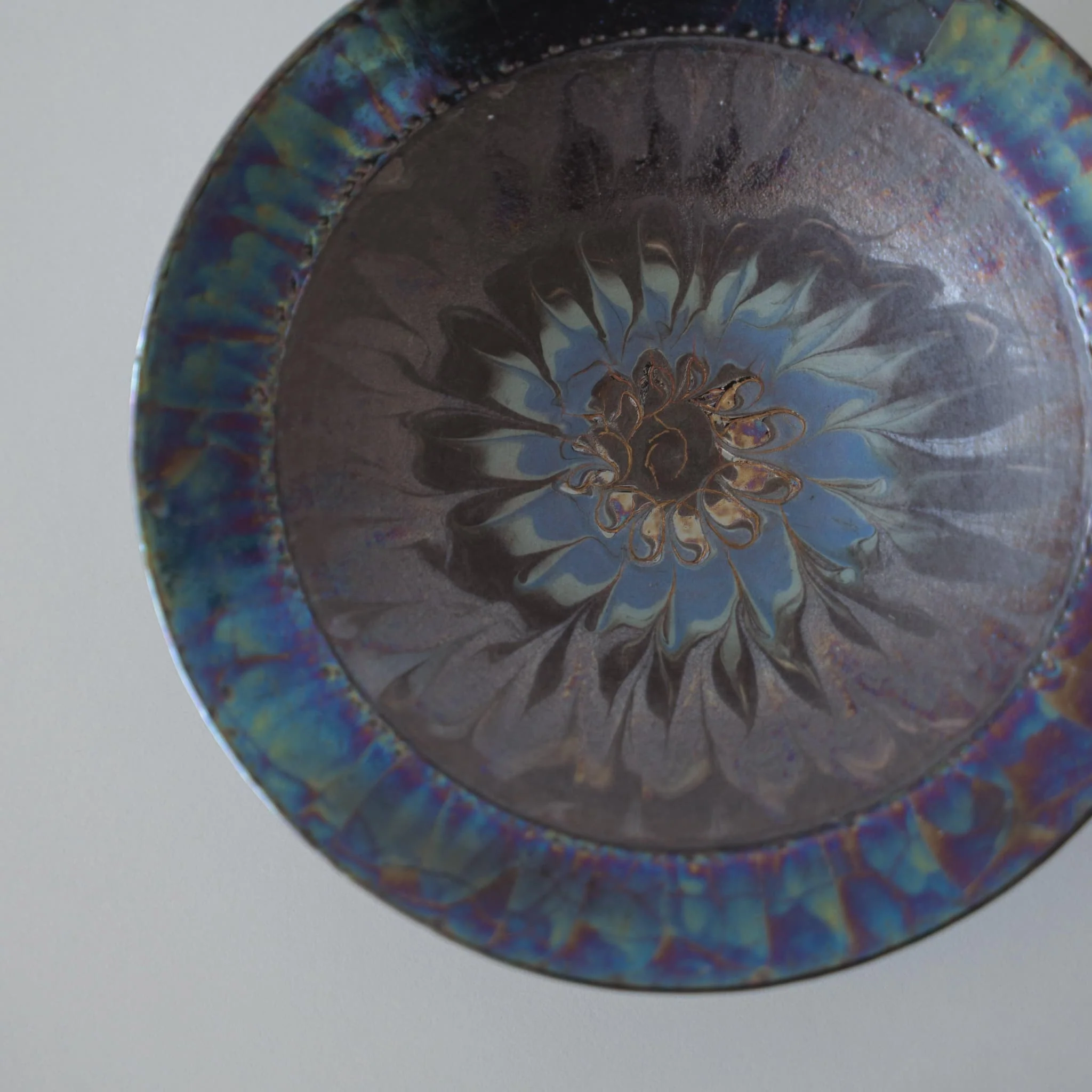 Kintsugi Bowl "Blue Rose Nebula" with a Paulownia Wood Box - Image 3