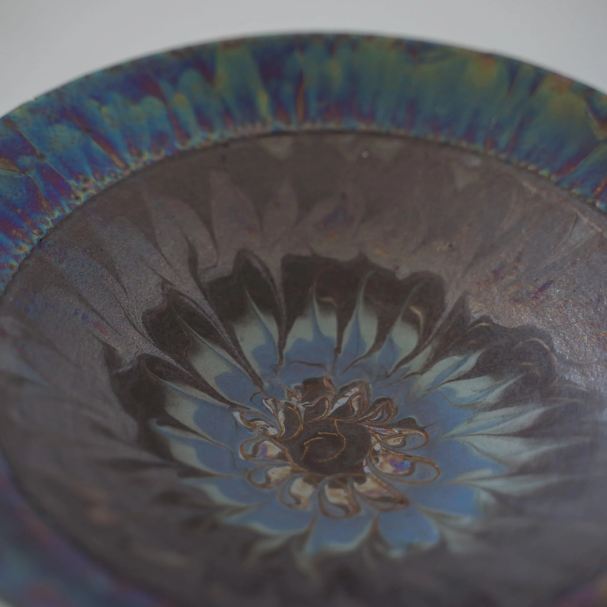 Kintsugi Bowl "Blue Rose Nebula" with a Paulownia Wood Box - Image 4