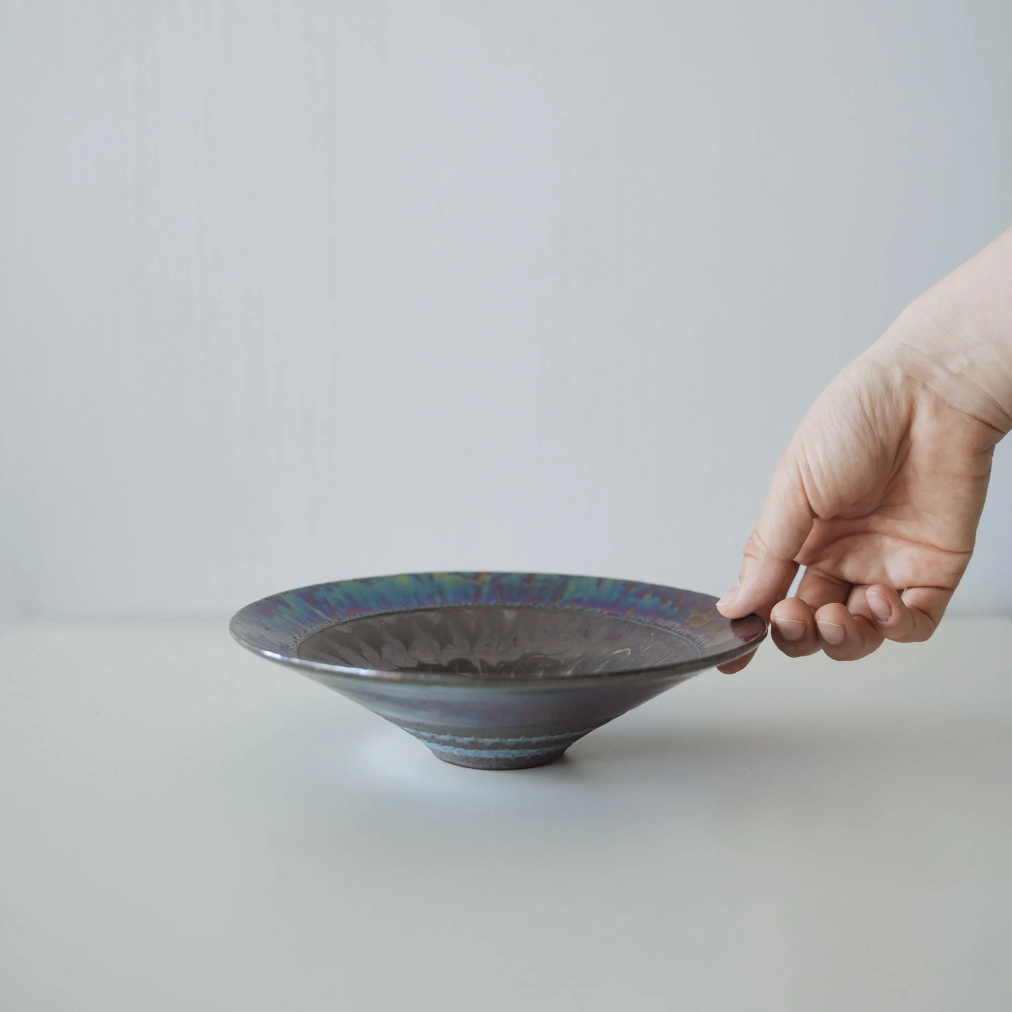 Kintsugi Bowl "Blue Rose Nebula" with a Paulownia Wood Box - Image 5
