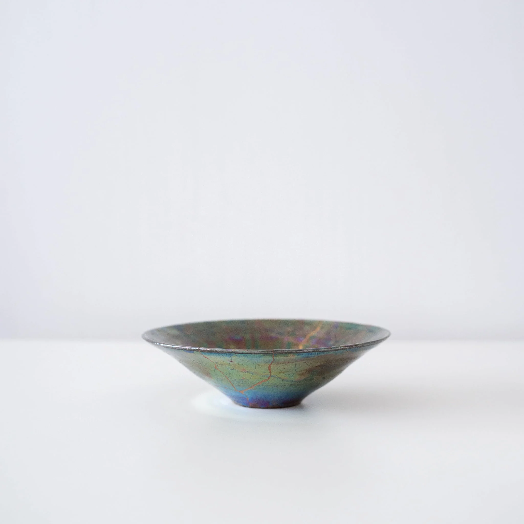 Kintsugi Bowl "Green Nebula" with a Paulownia Wood Box - Image 5