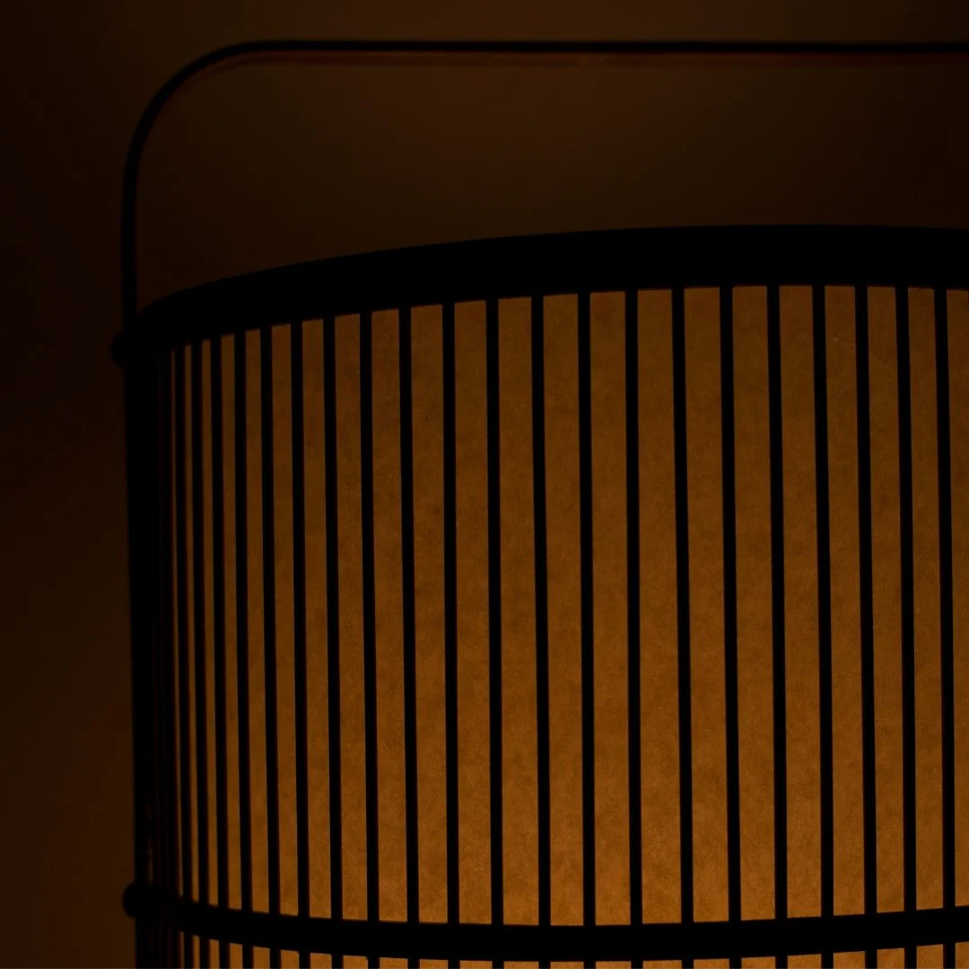 Japanese Bamboo Floor Lamp "Ajiro-base" - Image 6