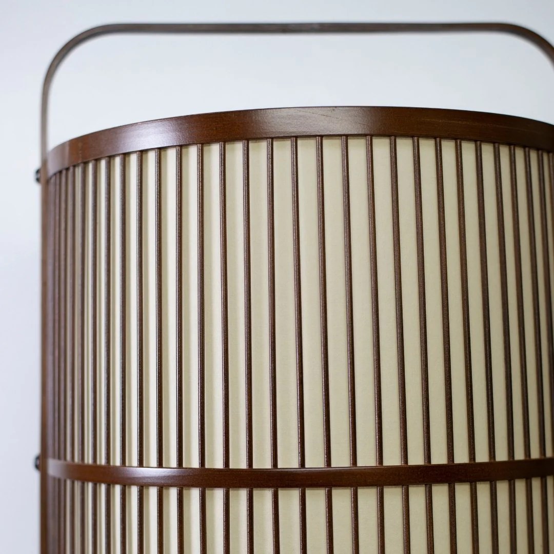 Japanese Bamboo Floor Lamp "Ajiro-base" - Image 7