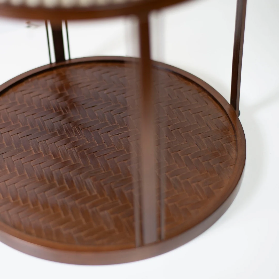 Japanese Bamboo Floor Lamp "Ajiro-base" - Image 8
