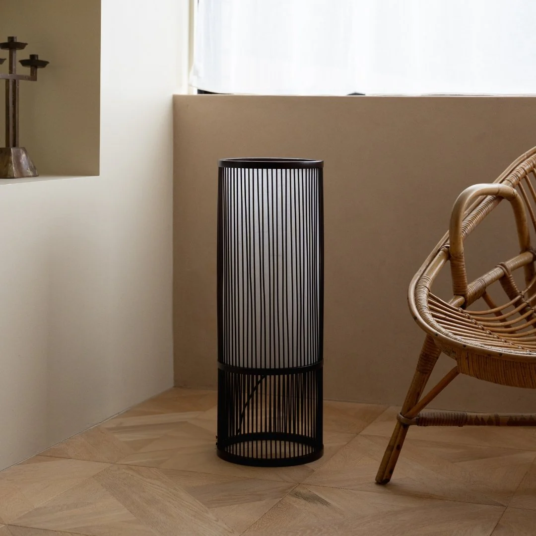 Japanese Bamboo Floor Lamp "Tutu" Middle - Image 3