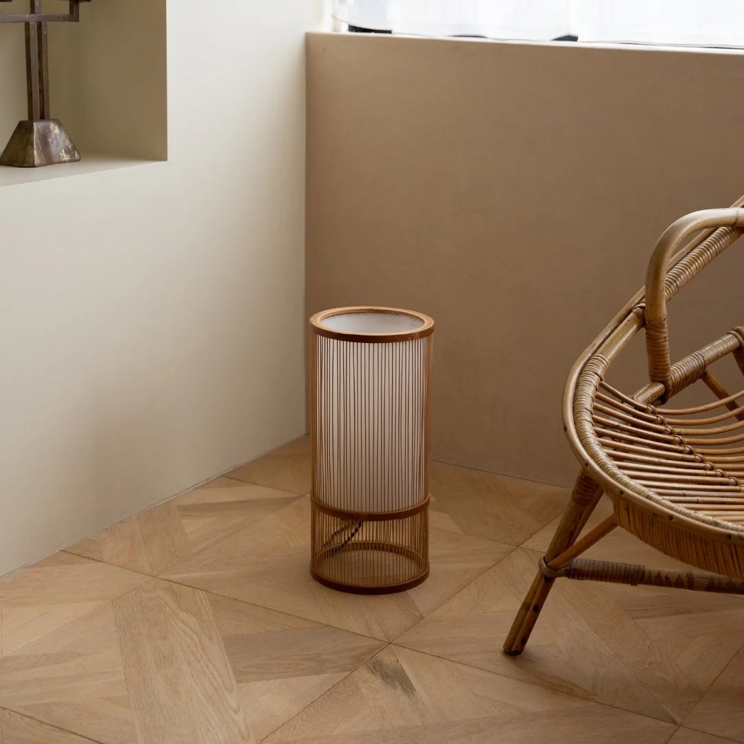 Japanese Bamboo Floor Lamp "Tutu" Small - Image 3