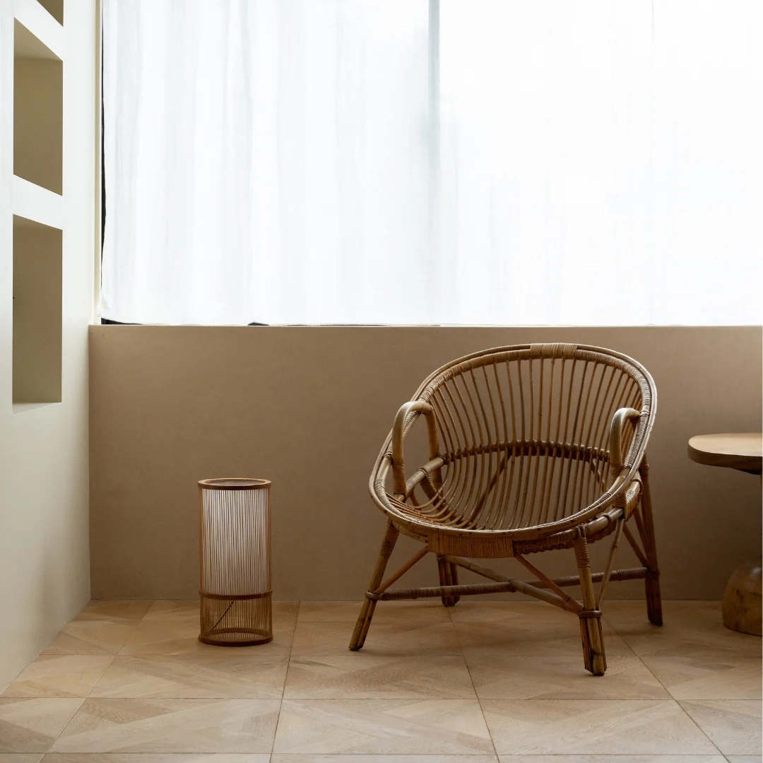 Japanese Bamboo Floor Lamp "Tutu" Small - Image 4