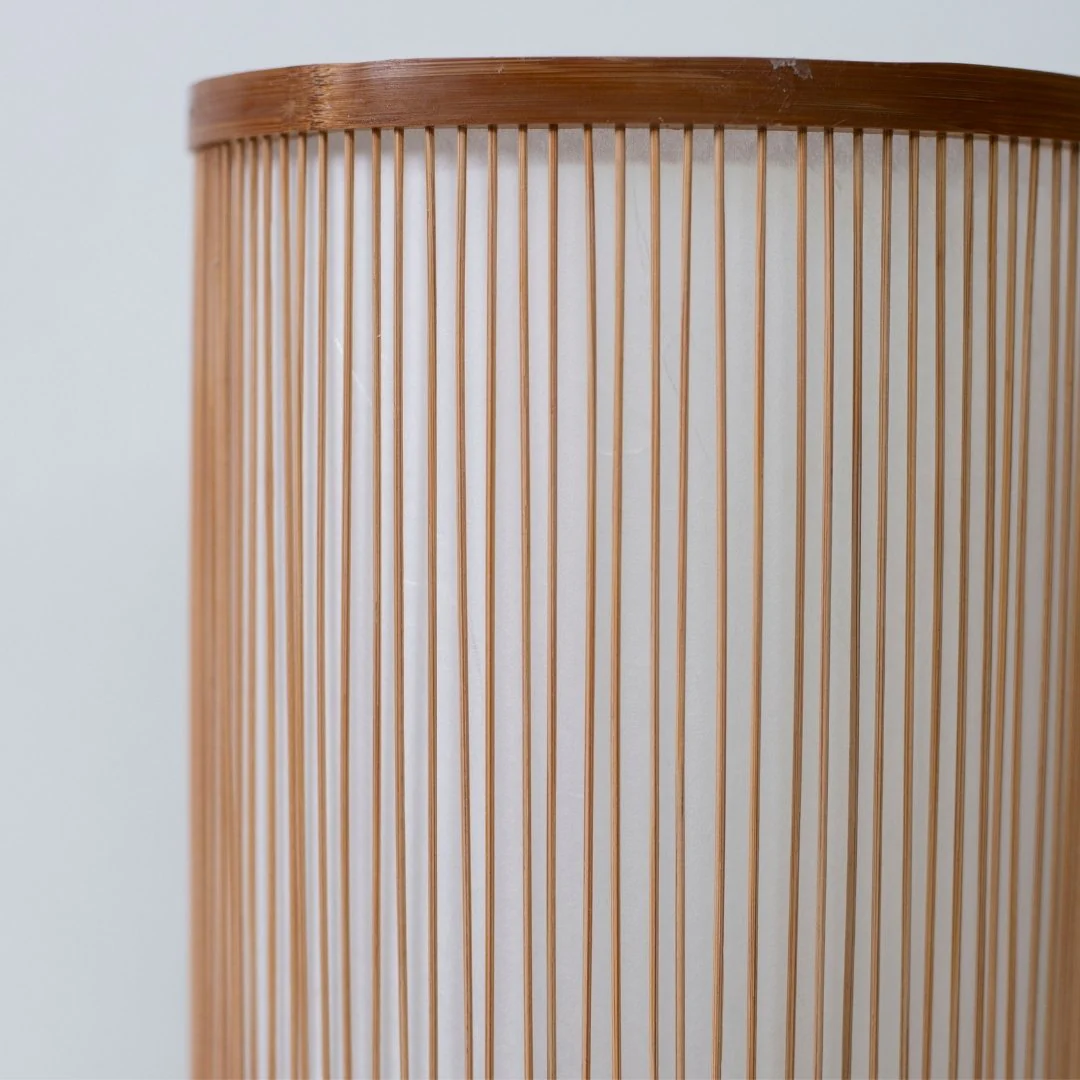Japanese Bamboo Floor Lamp "Tutu" Small - Image 7