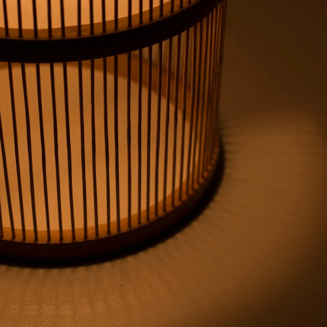 Japanese Bamboo Floor Lamp "Tutu" Small - Image 8