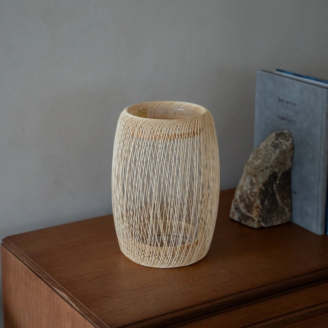 Japanese Bamboo Flower Vase "Cocoon" - Image 3