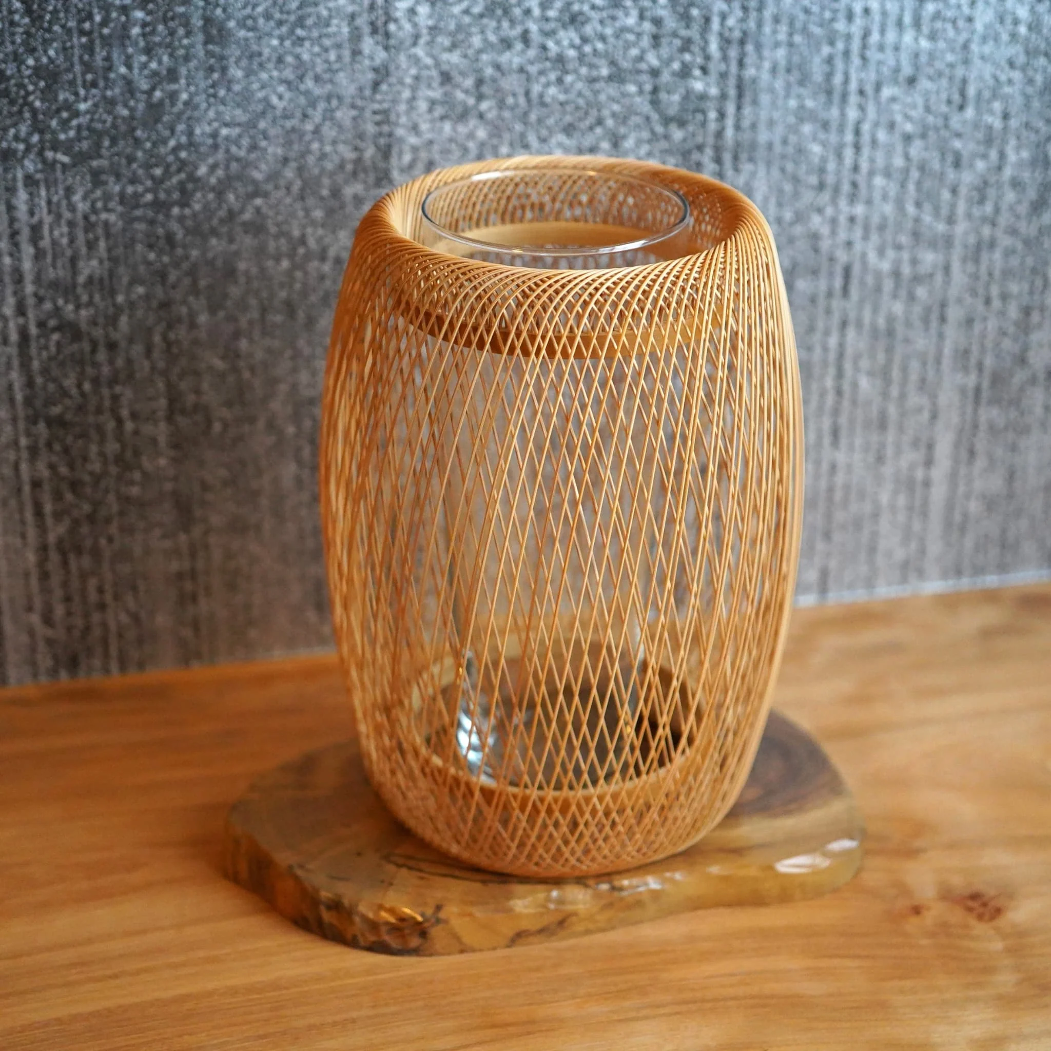 Japanese Bamboo Flower Vase "Cocoon" - Image 4