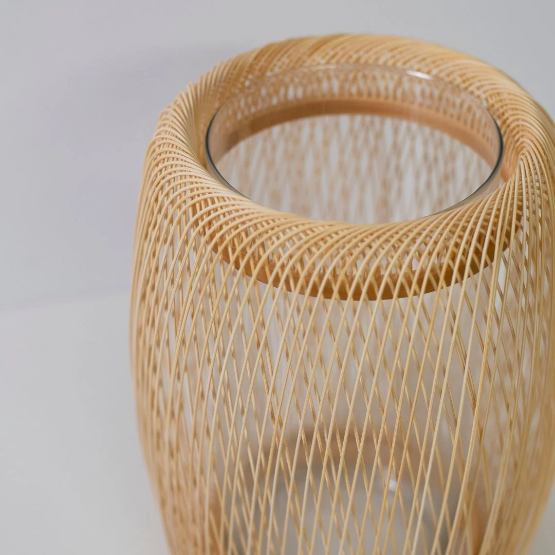 Japanese Bamboo Flower Vase "Cocoon" - Image 6