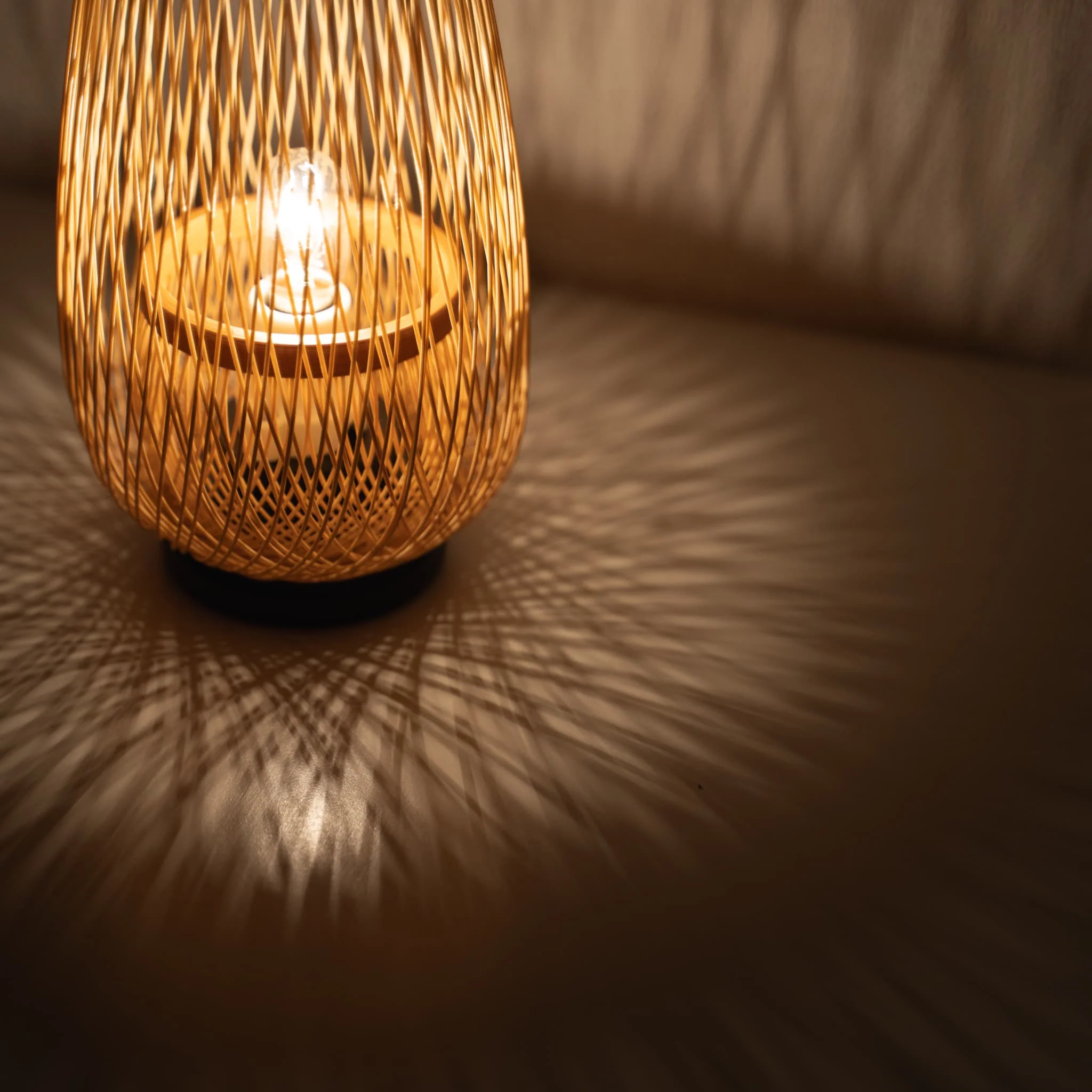 Japanese Bamboo Table Lamp “Flower Bud” - Image 6