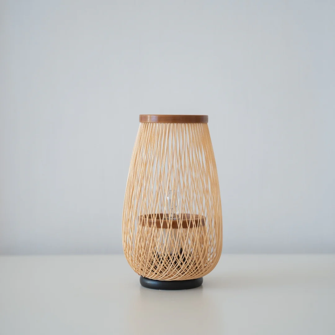 Japanese Bamboo Table Lamp “Flower Bud” - Image 7