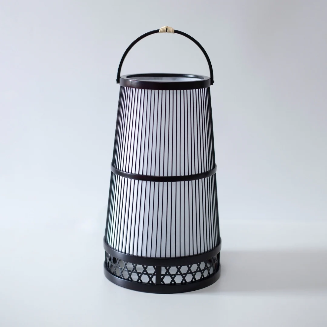 Japanese Bamboo Floor Lamp "Hagoromo" - Image 11