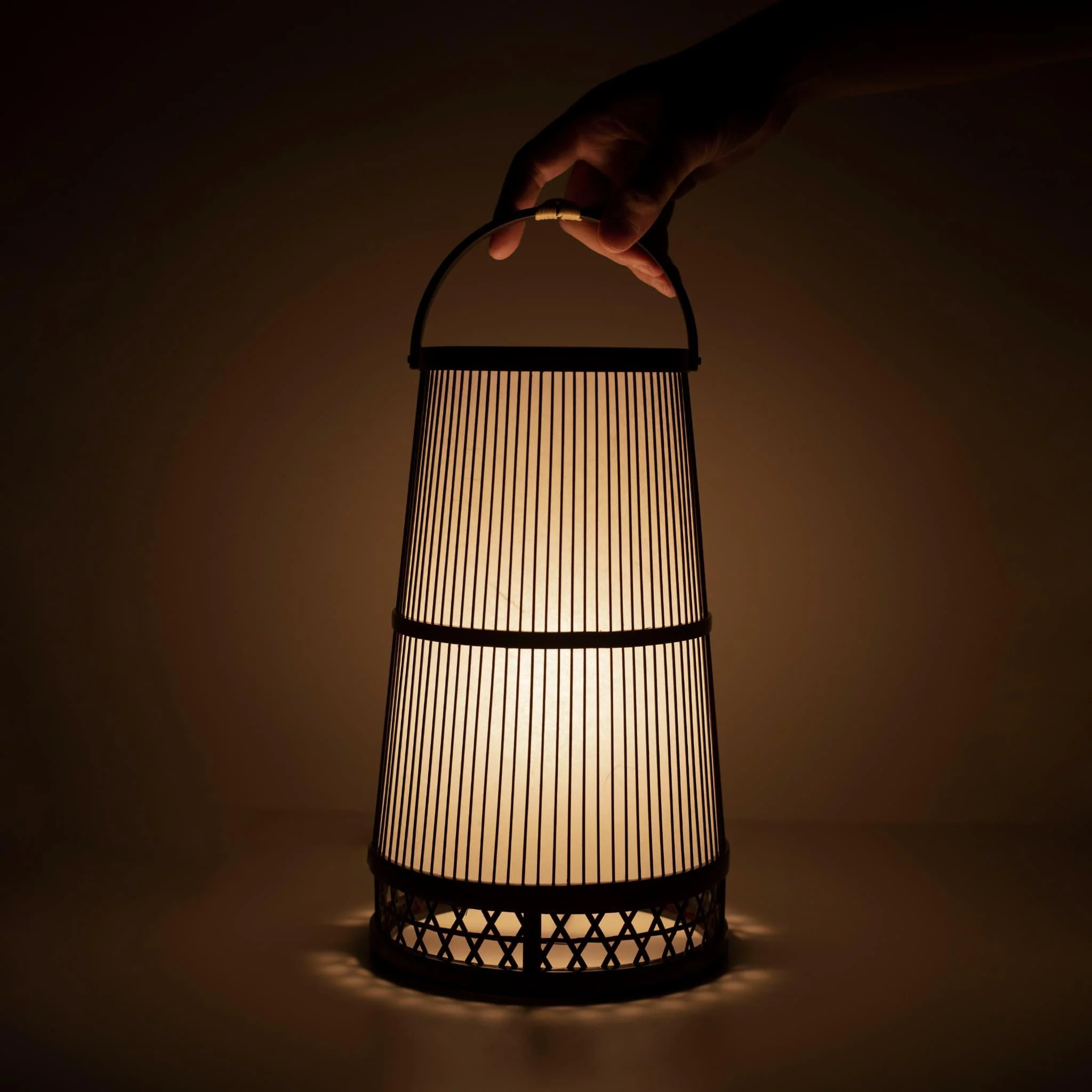 Japanese Bamboo Floor Lamp "Hagoromo" - Image 6