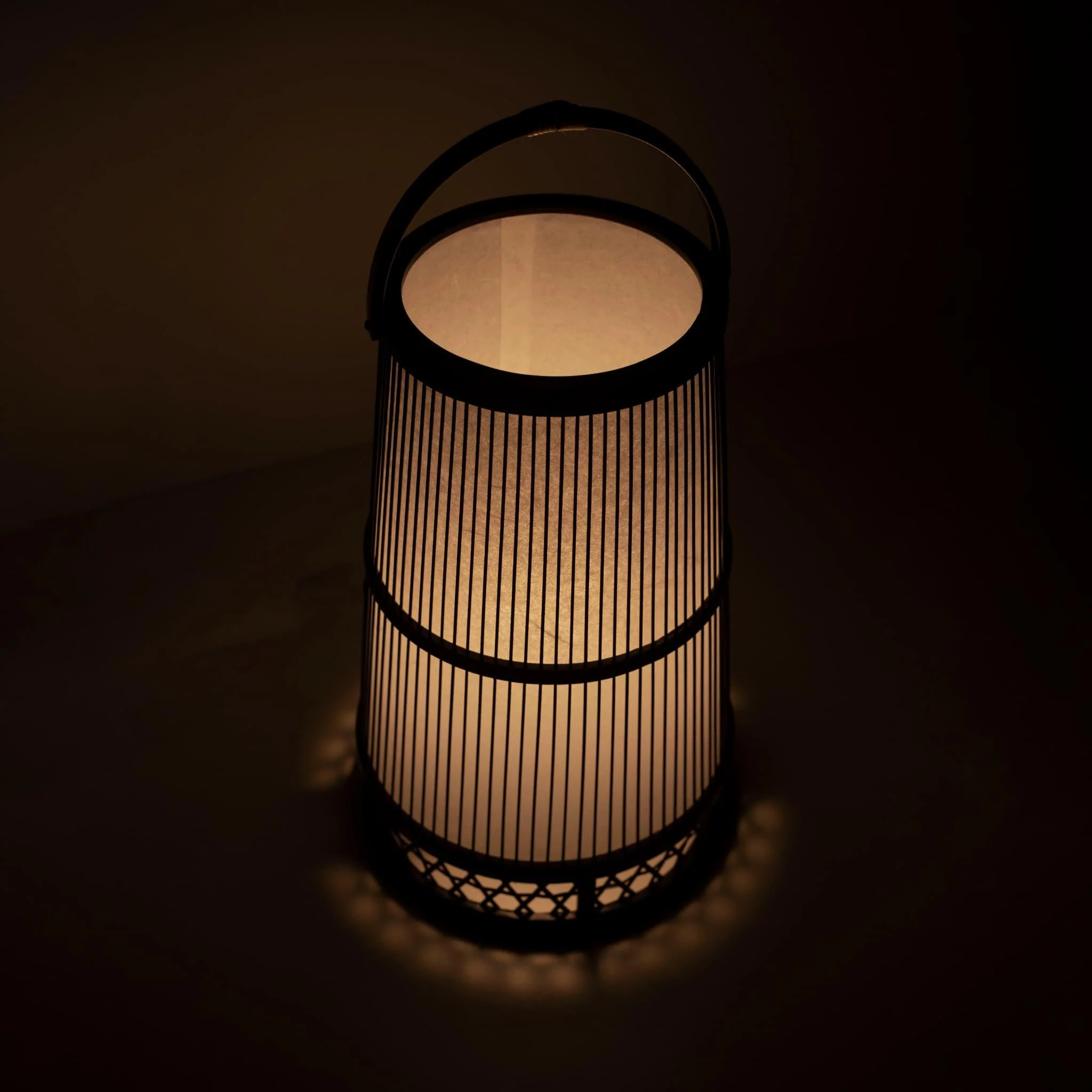 Japanese Bamboo Floor Lamp "Hagoromo" - Image 7