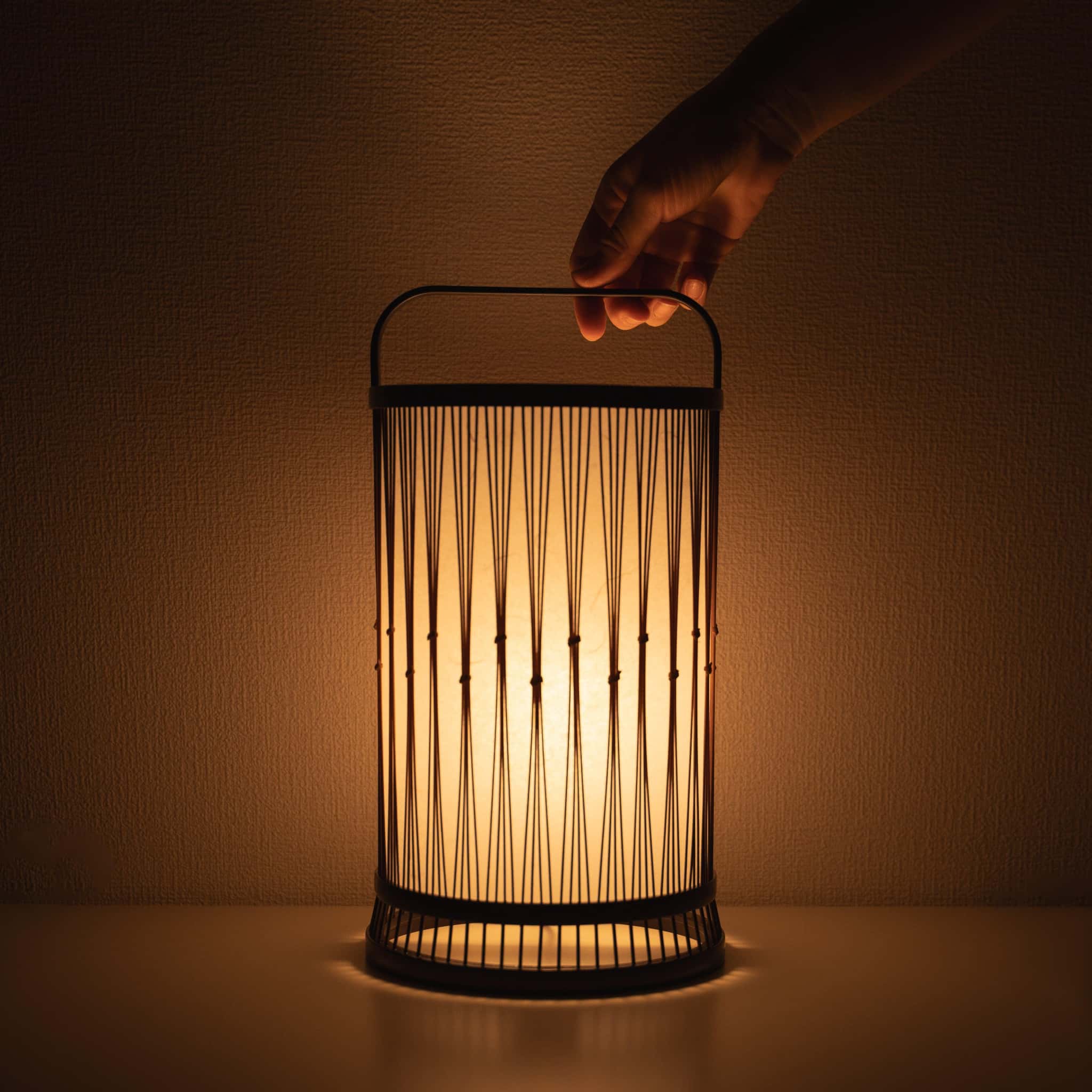 Japanese Bamboo Floor Lamp "Moonlight" - Image 6
