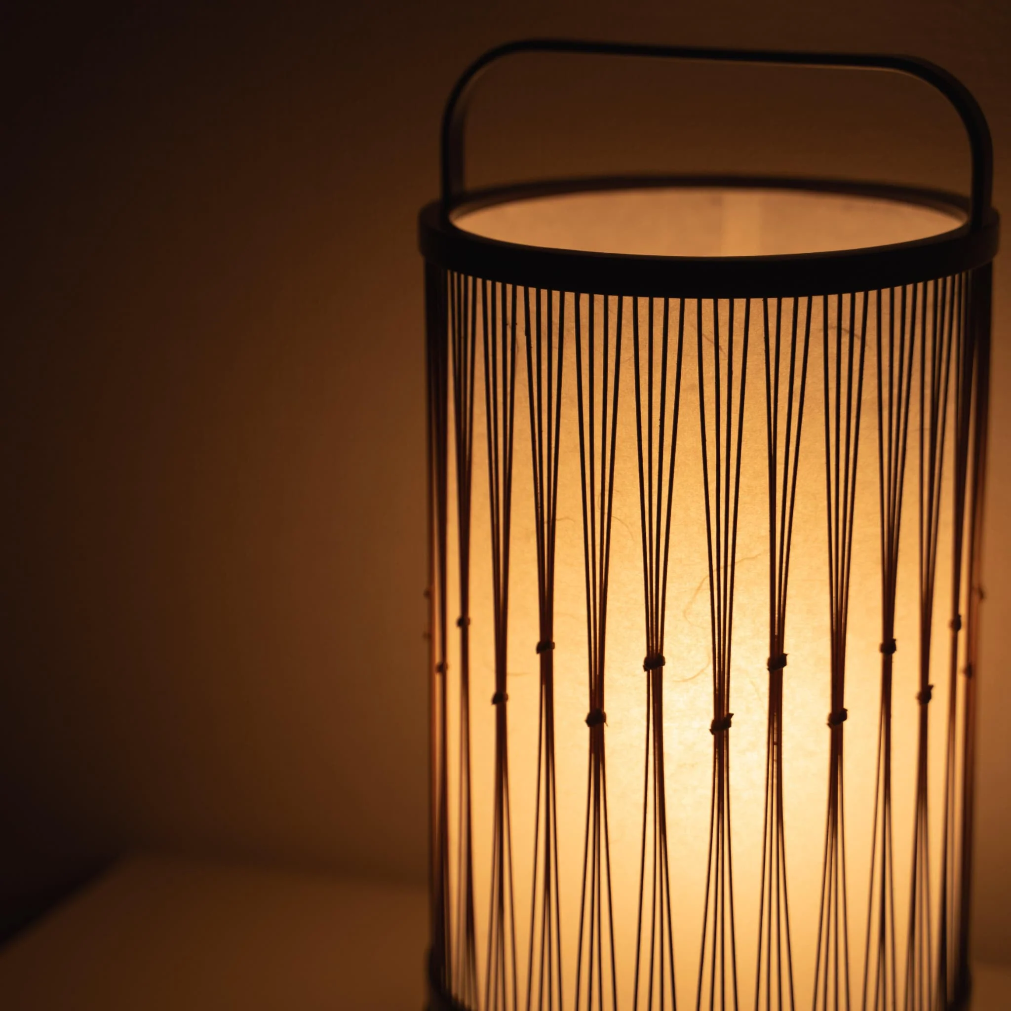 Japanese Bamboo Floor Lamp "Moonlight" - Image 8