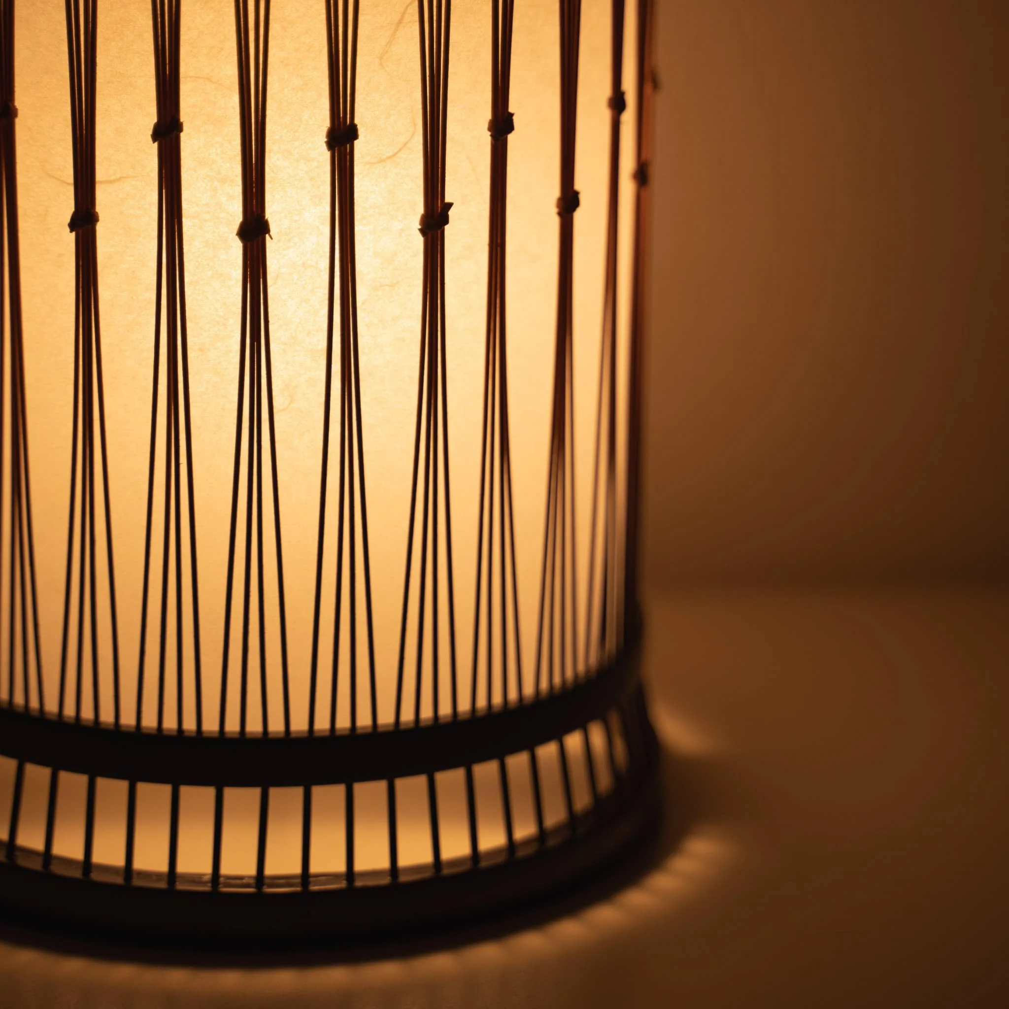 Japanese Bamboo Floor Lamp "Moonlight" - Image 9