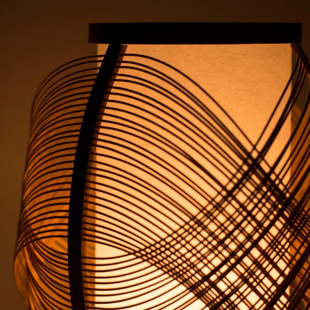 Japanese Bamboo Table Lamp "Koyou" - Image 4