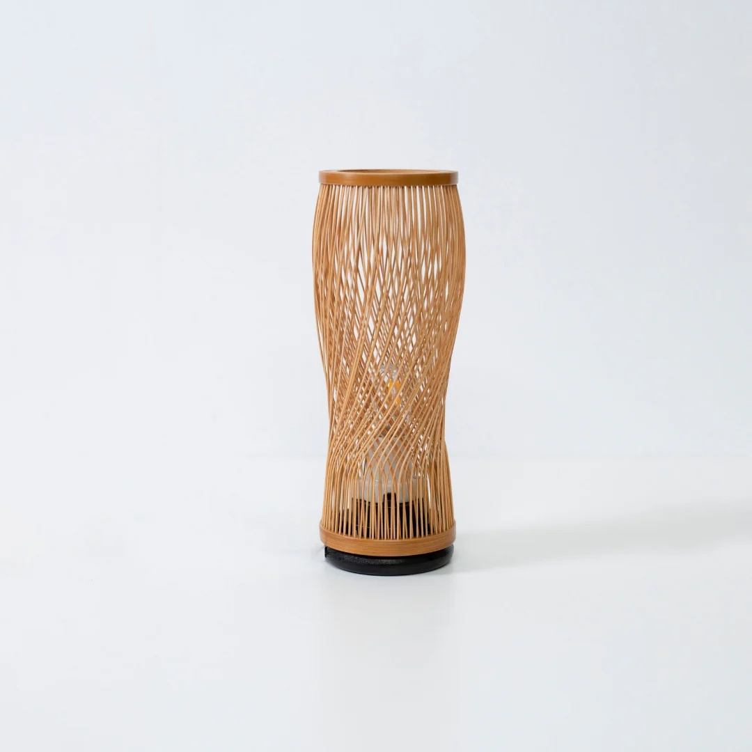 Japanese Bamboo Table Lamp “Single Bloom” - Image 5