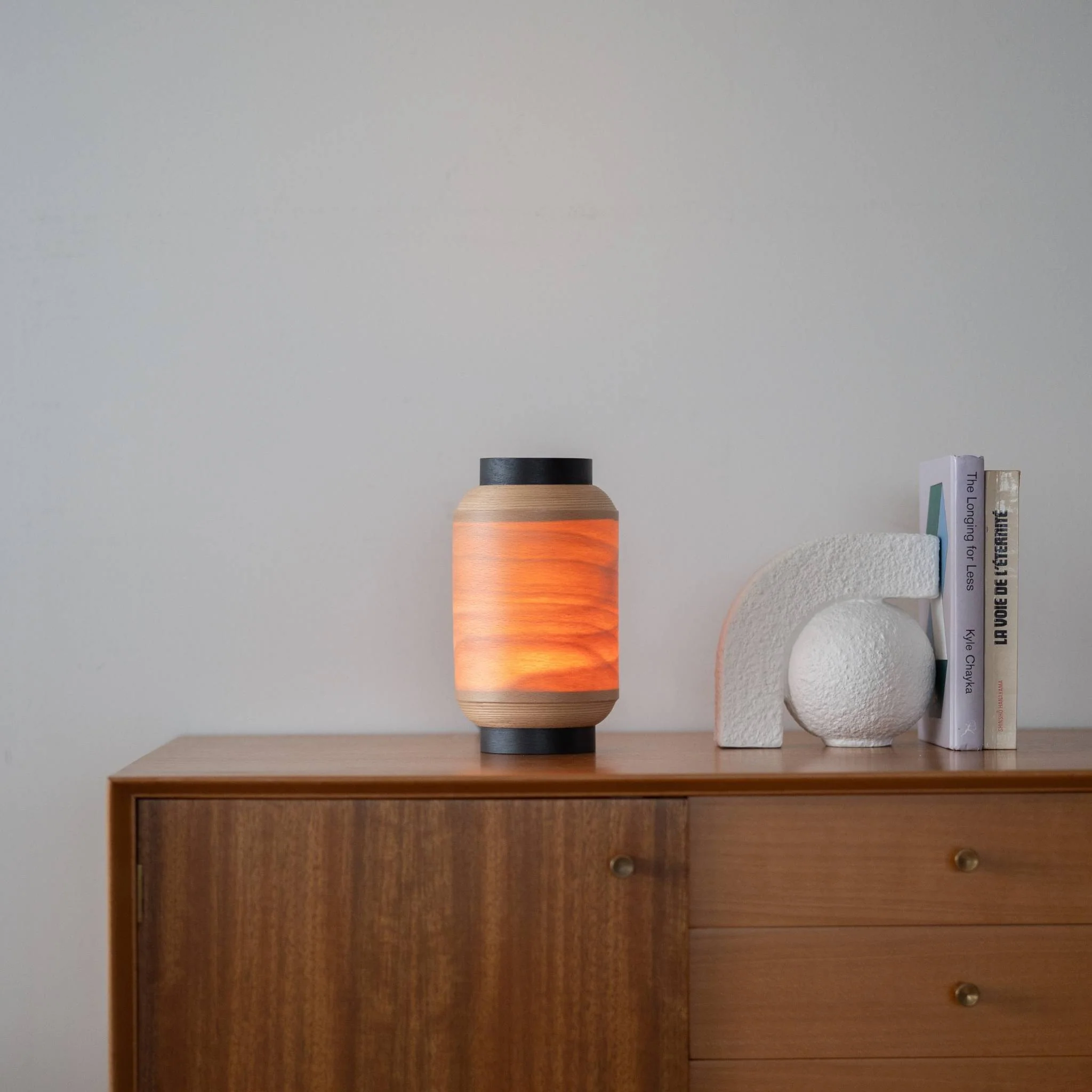 Japanese Beech Table Lamp "Matsuri" Chochin 01 - Image 3