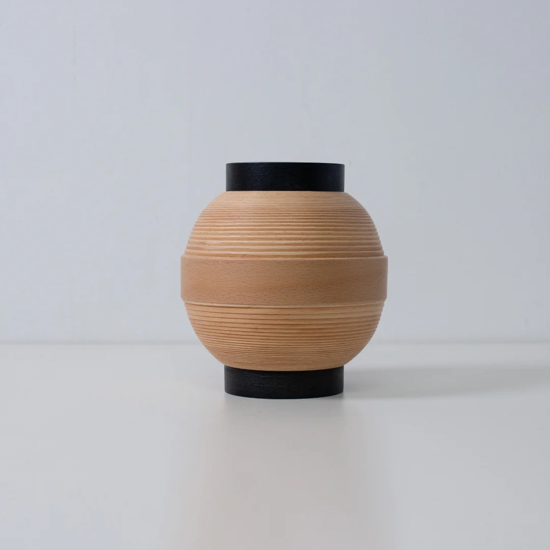 Japanese Beech Table Lamp "Matsuri" Chochin 02 - Image 6