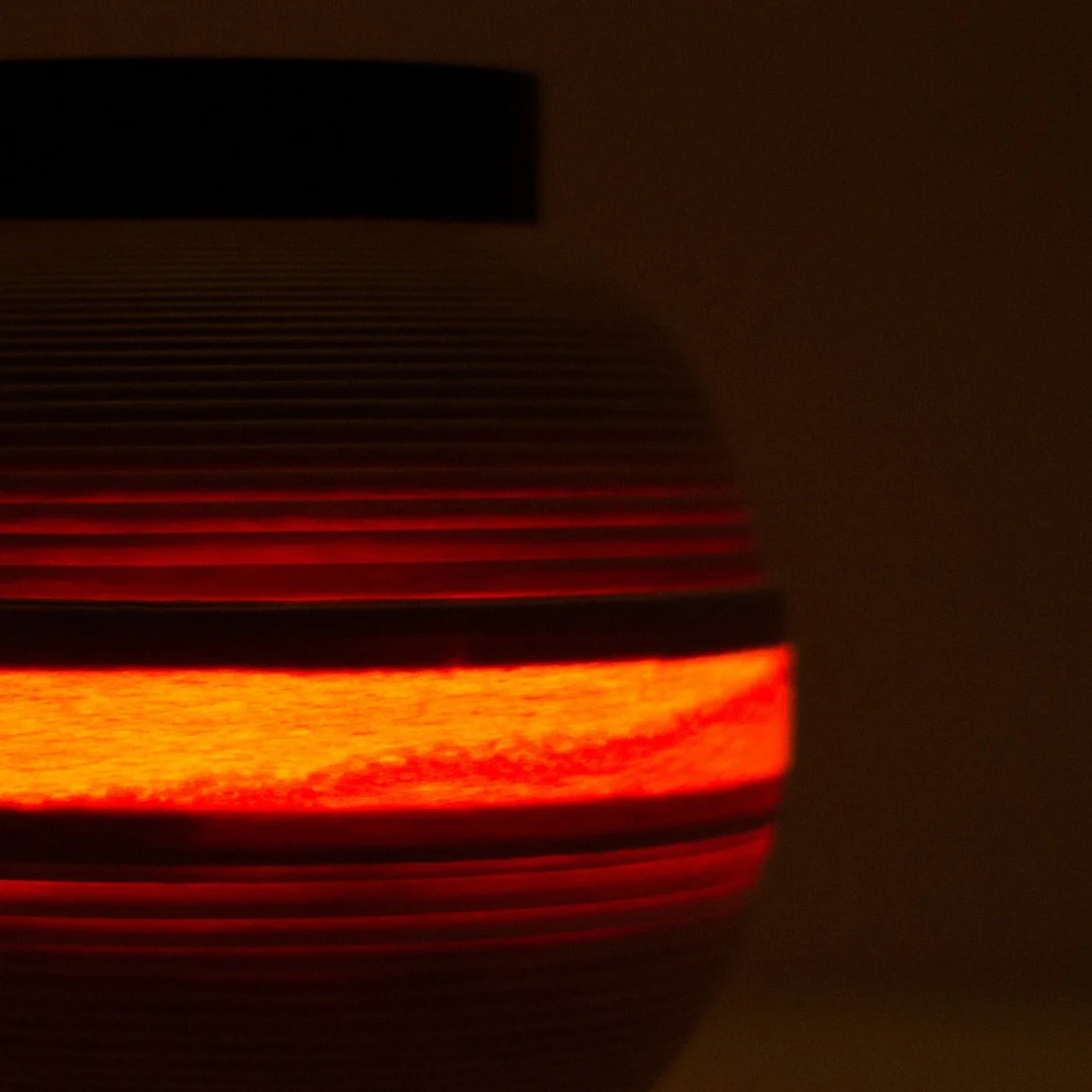 Japanese Beech Table Lamp "Matsuri" Chochin 02 - Image 7