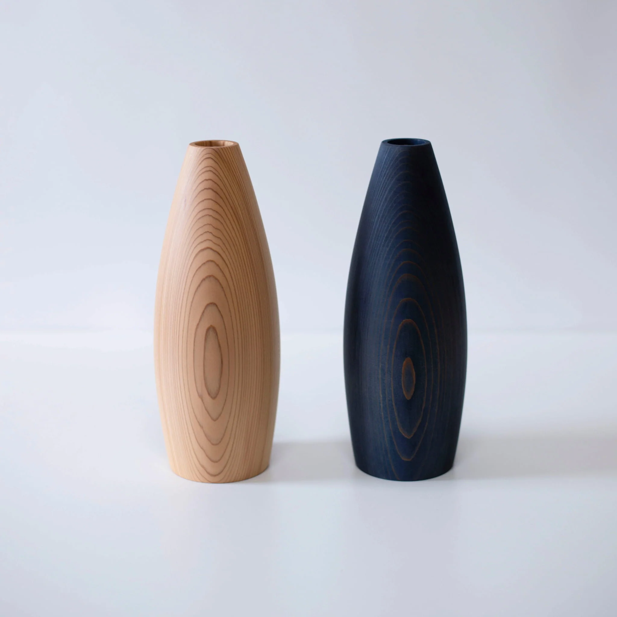 Japanese Cedar Ikebana Vase Natural Wood - Image 6