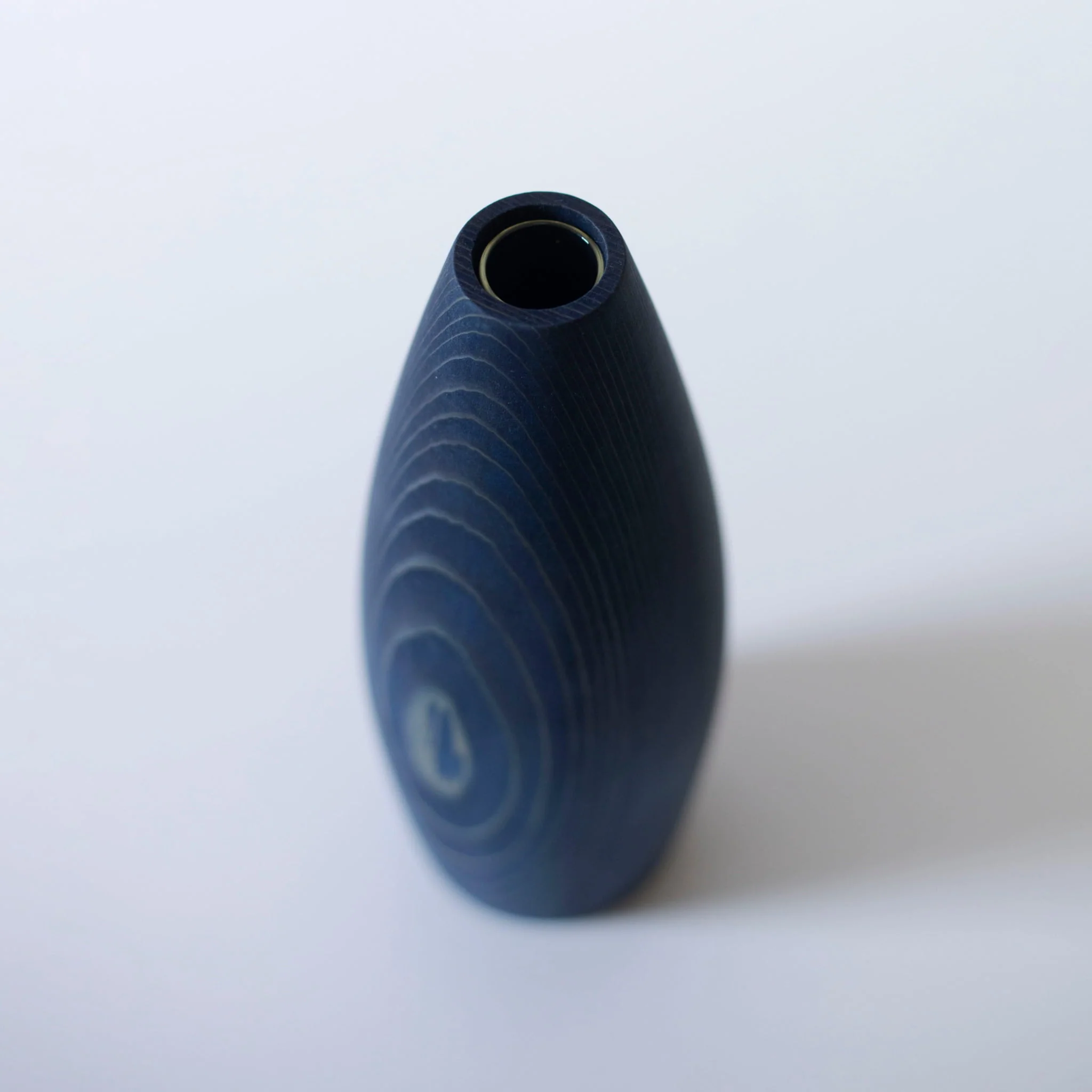 Japanese Cedar Ikebana Vase Indigo - Image 7