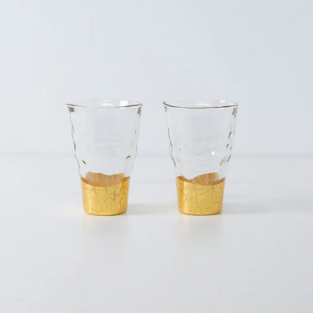 Japanese Gold Leaf Sake Glass Set Small - Image 5