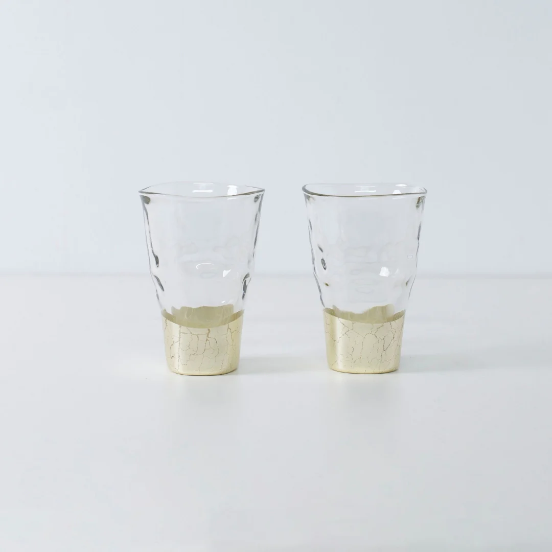 Japanese Gold Leaf Sake Glass Set Small - Image 6