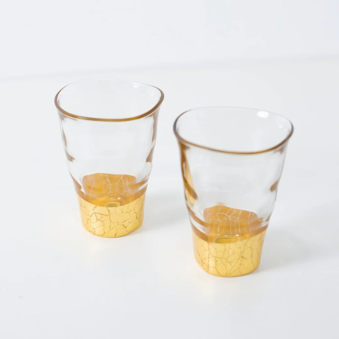 Japanese Gold Leaf Sake Glass Set Small - Image 7