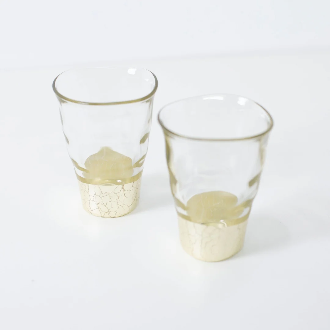 Japanese Gold Leaf Sake Glass Set Small - Image 8