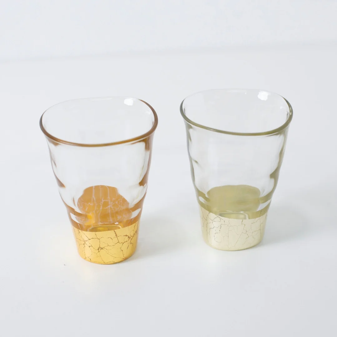 Japanese Gold Leaf Sake Glass Set Small - Image 9
