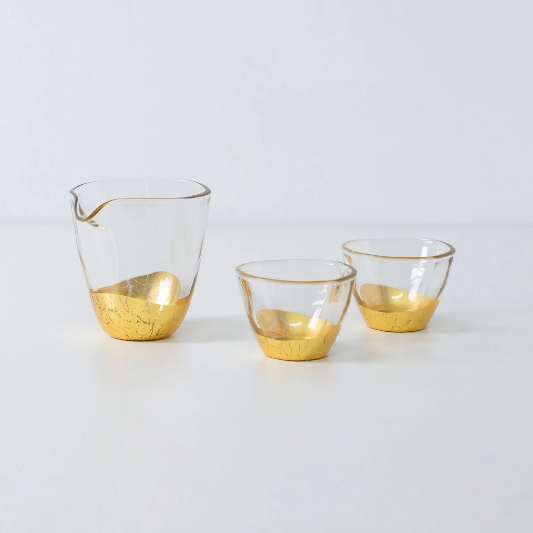Japanese Gold Leaf Sake Set - Image 7