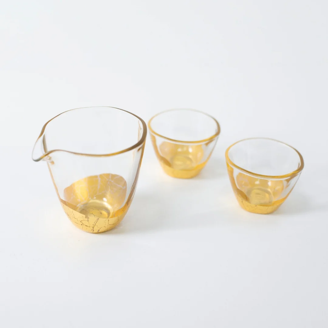 Japanese Gold Leaf Sake Set - Image 9