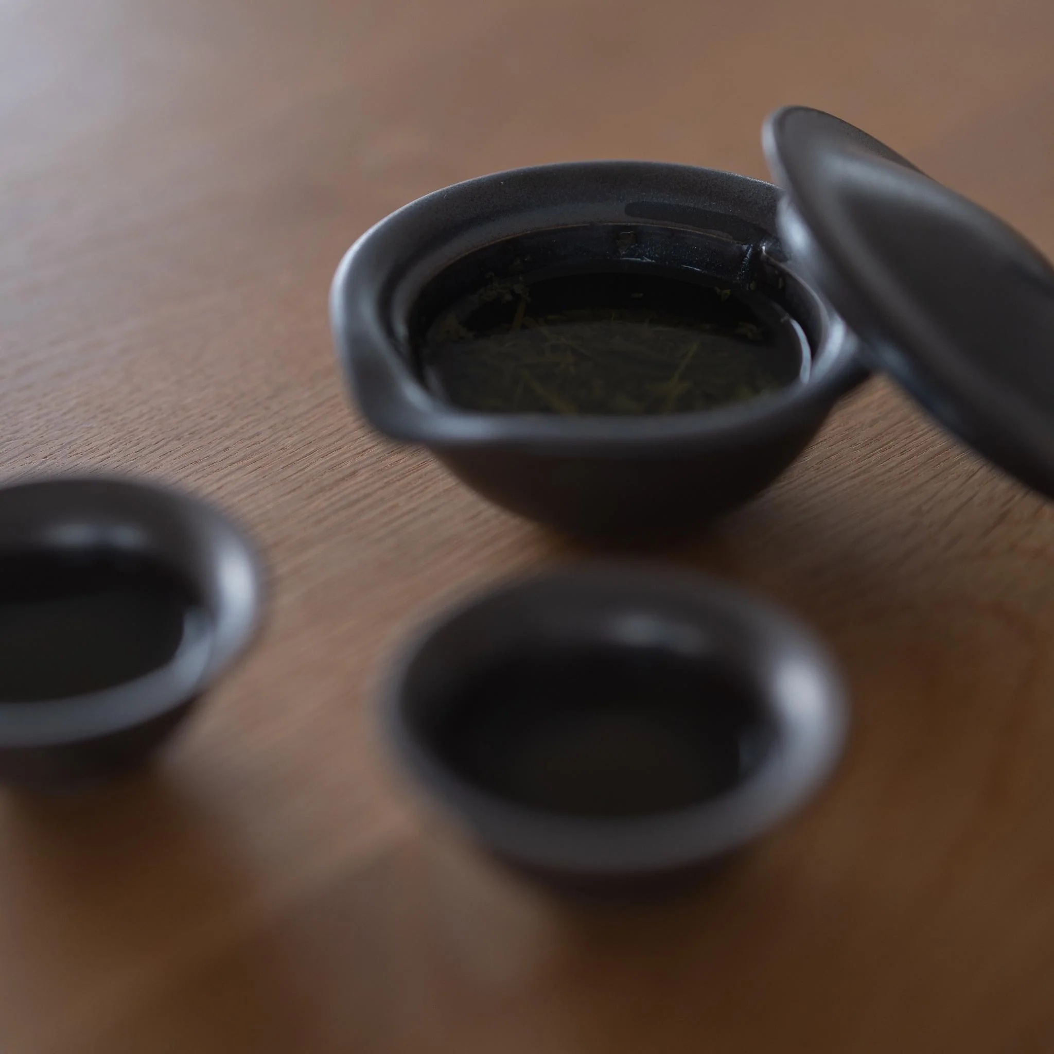 Japanese Hōhin Tea Set for Two - Black - Image 4