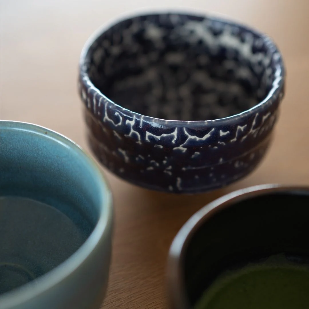 Japanese Matcha Bowl "Midnight Blue Kairagi" - Image 8