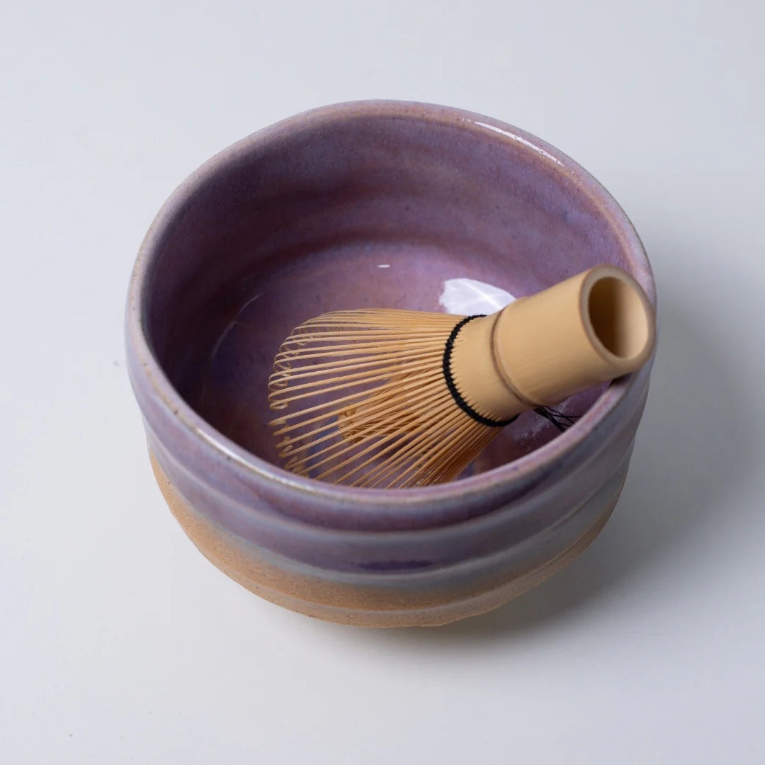 Japanese Matcha Bowl "Pale Violet Haze" - Image 4