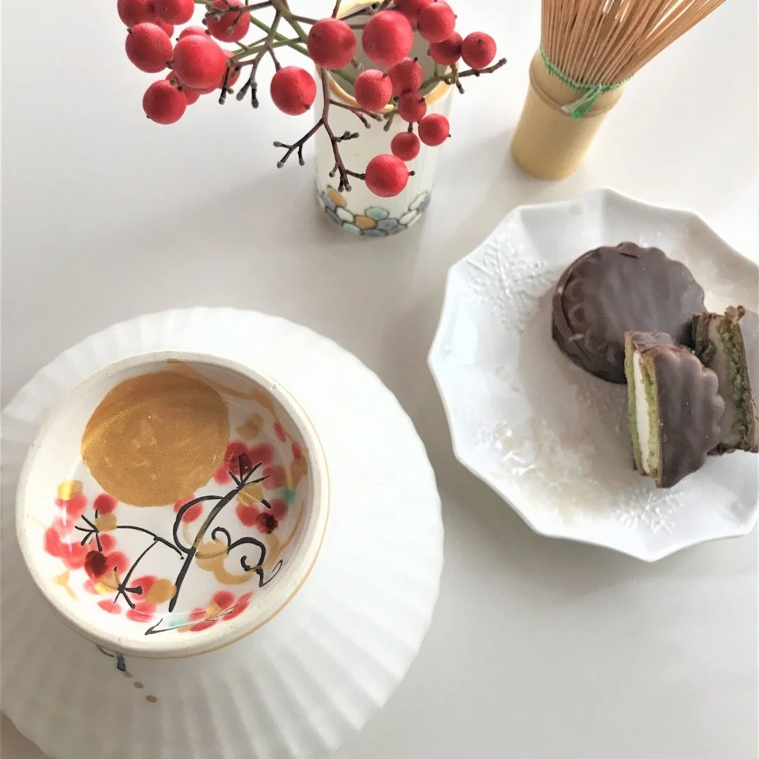 Japanese Matcha Bowl "Waraku" Moon - Image 16