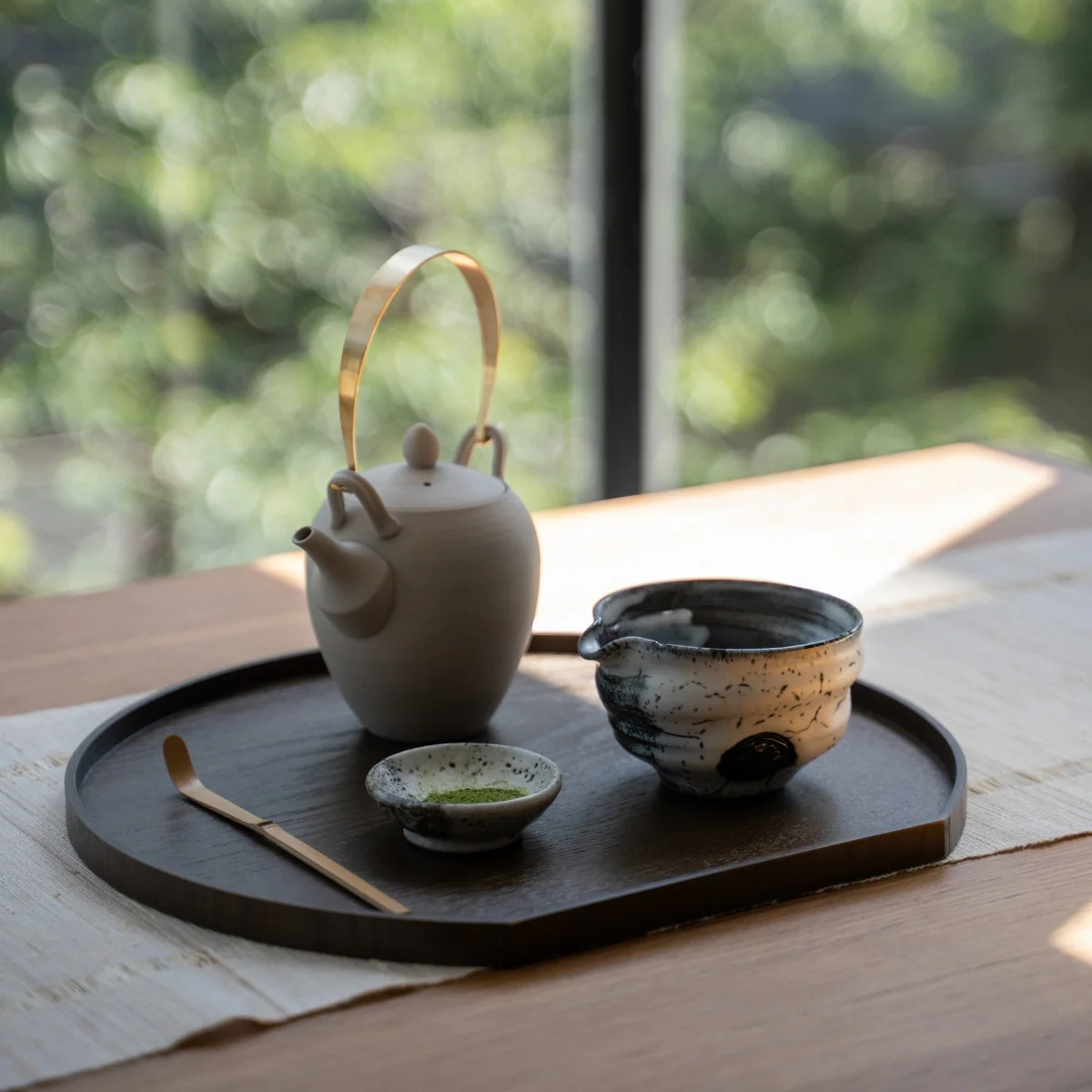 Japanese Matcha Bowl with Spout "Creative Cloud" - Image 2