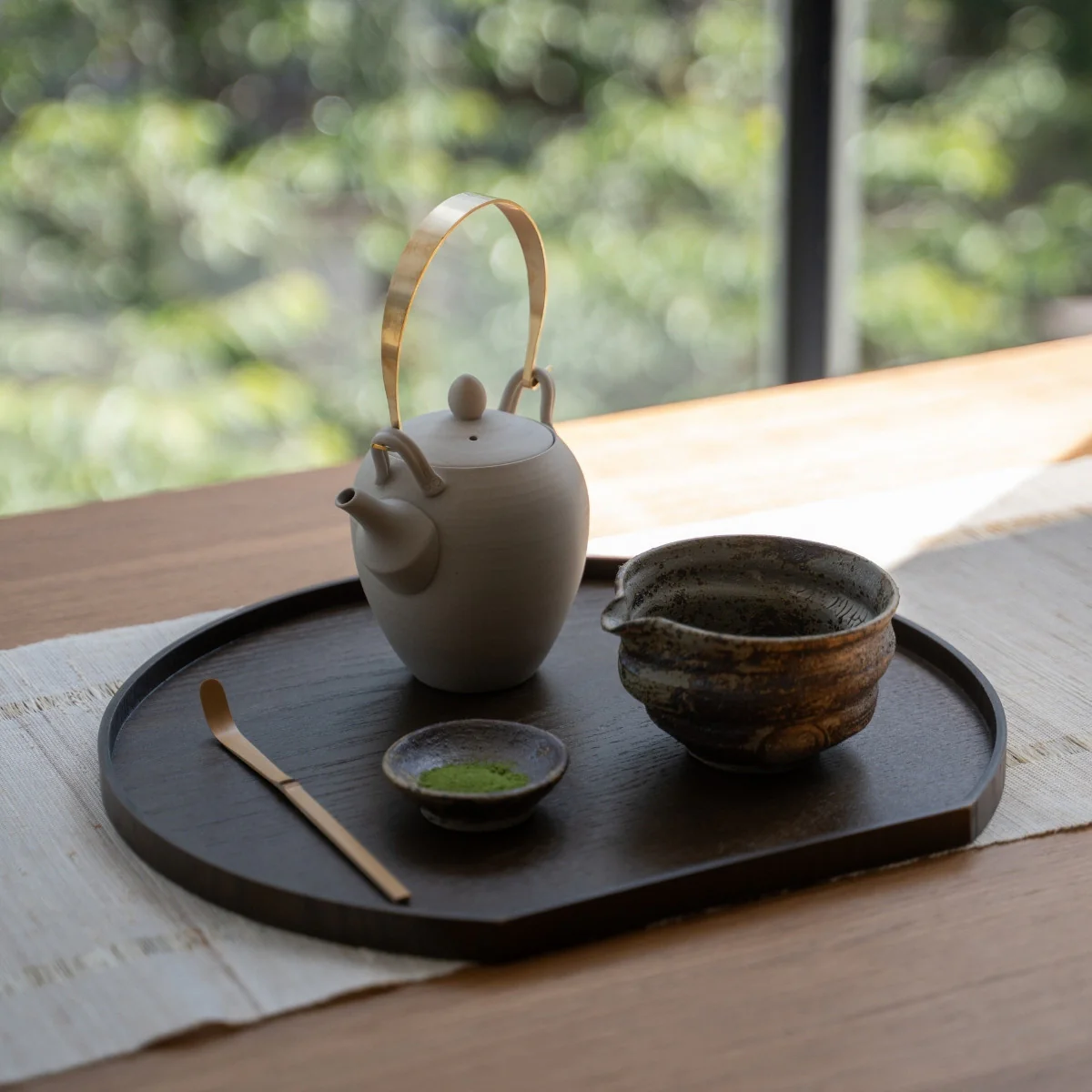 Japanese Matcha Bowl with Spout "Sakigake" - Image 2