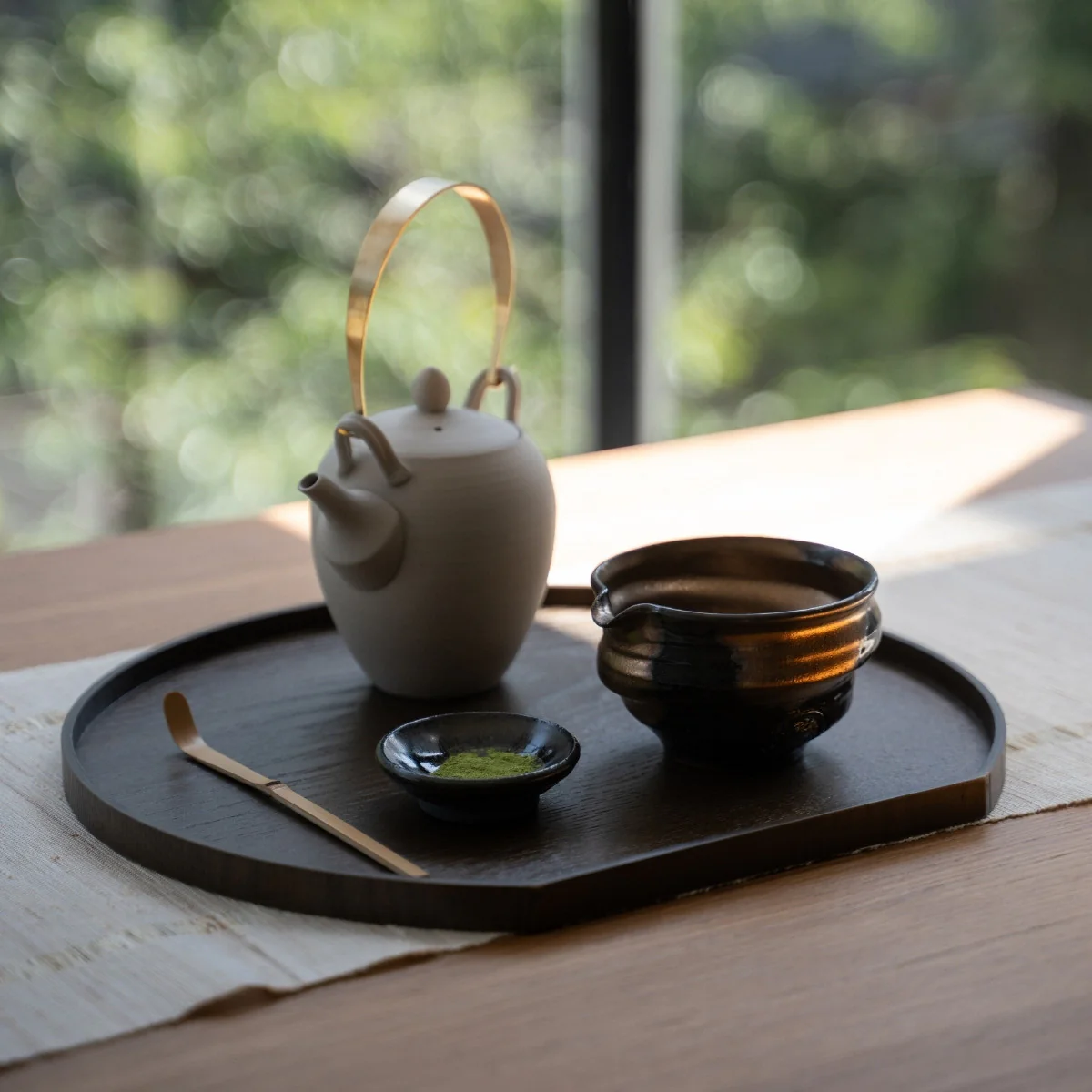 Japanese Matcha Bowl with Spout "Zen" - Image 2