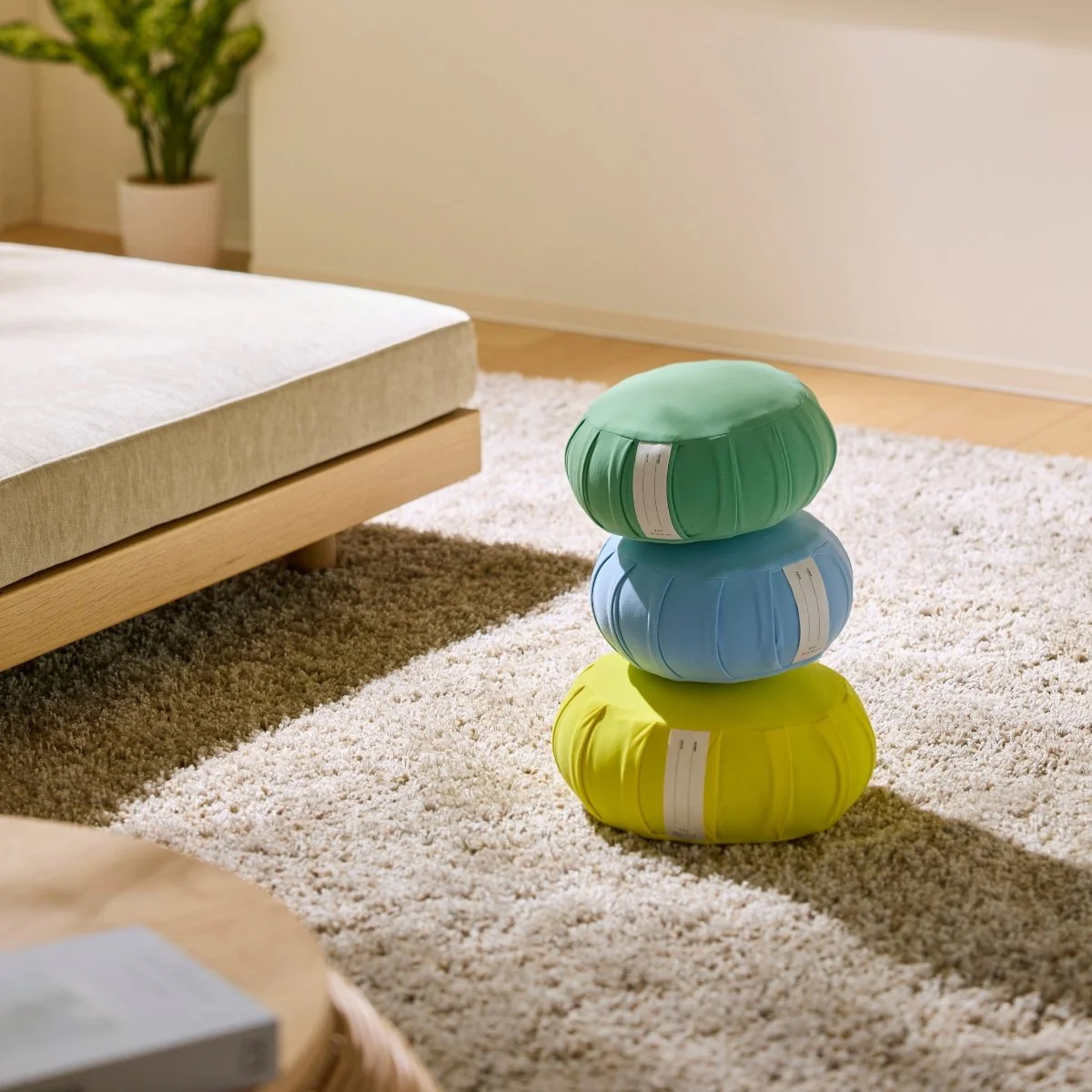 Japanese Meditation Cushion Zafu "ZAF MOMENT" Moonlight White - Image 10