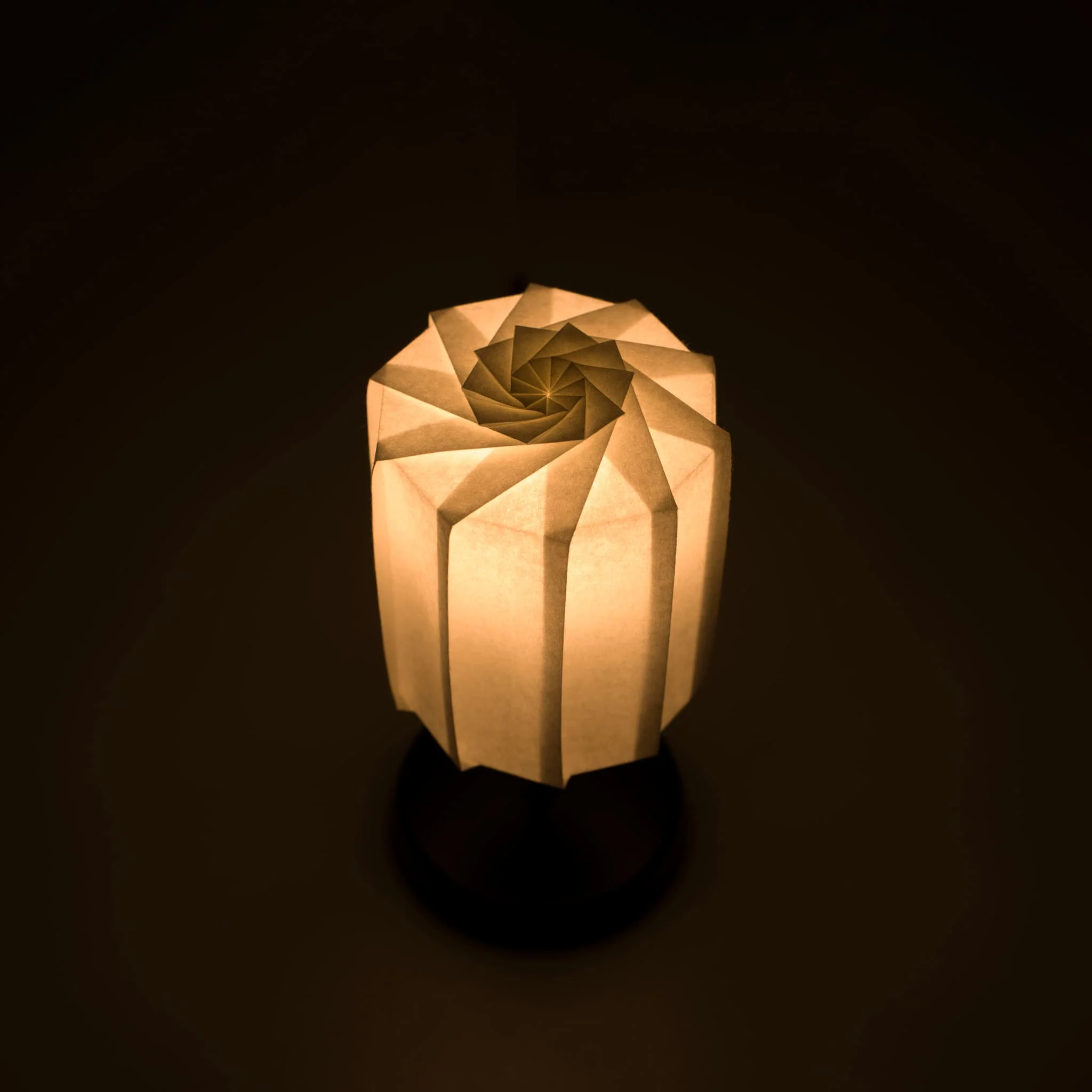 Japanese Origami Paper Table Lamp "Flower of Light" - tutu (with Stand) - Image 5