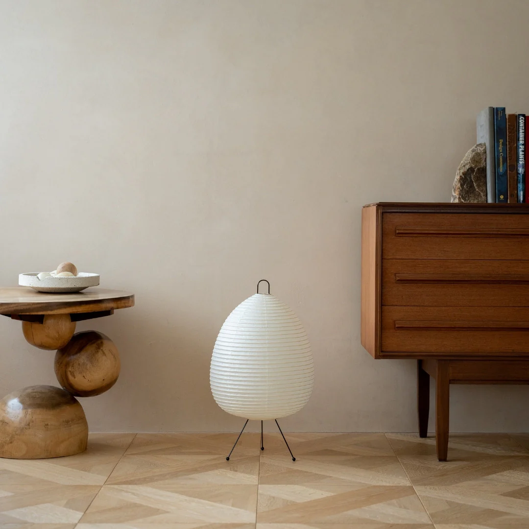 Japanese Paper Floor Lamp "Chochin lamp 01" - Image 2