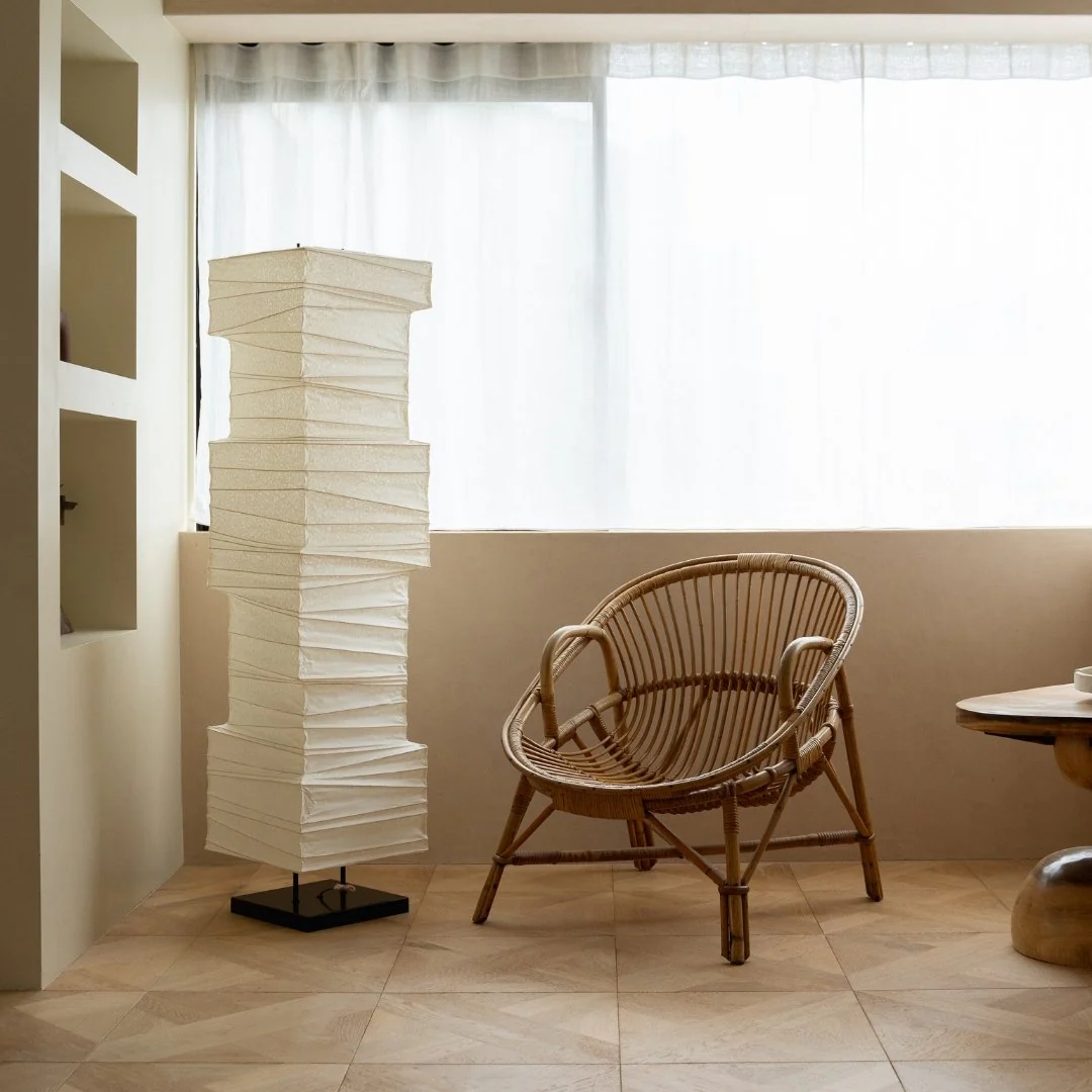 Japanese Paper Floor Lamp "Harusame Washi 01" - Image 3