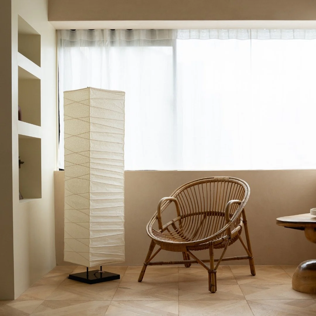 Japanese Paper Floor Lamp "Harusame Washi 02" - Image 3
